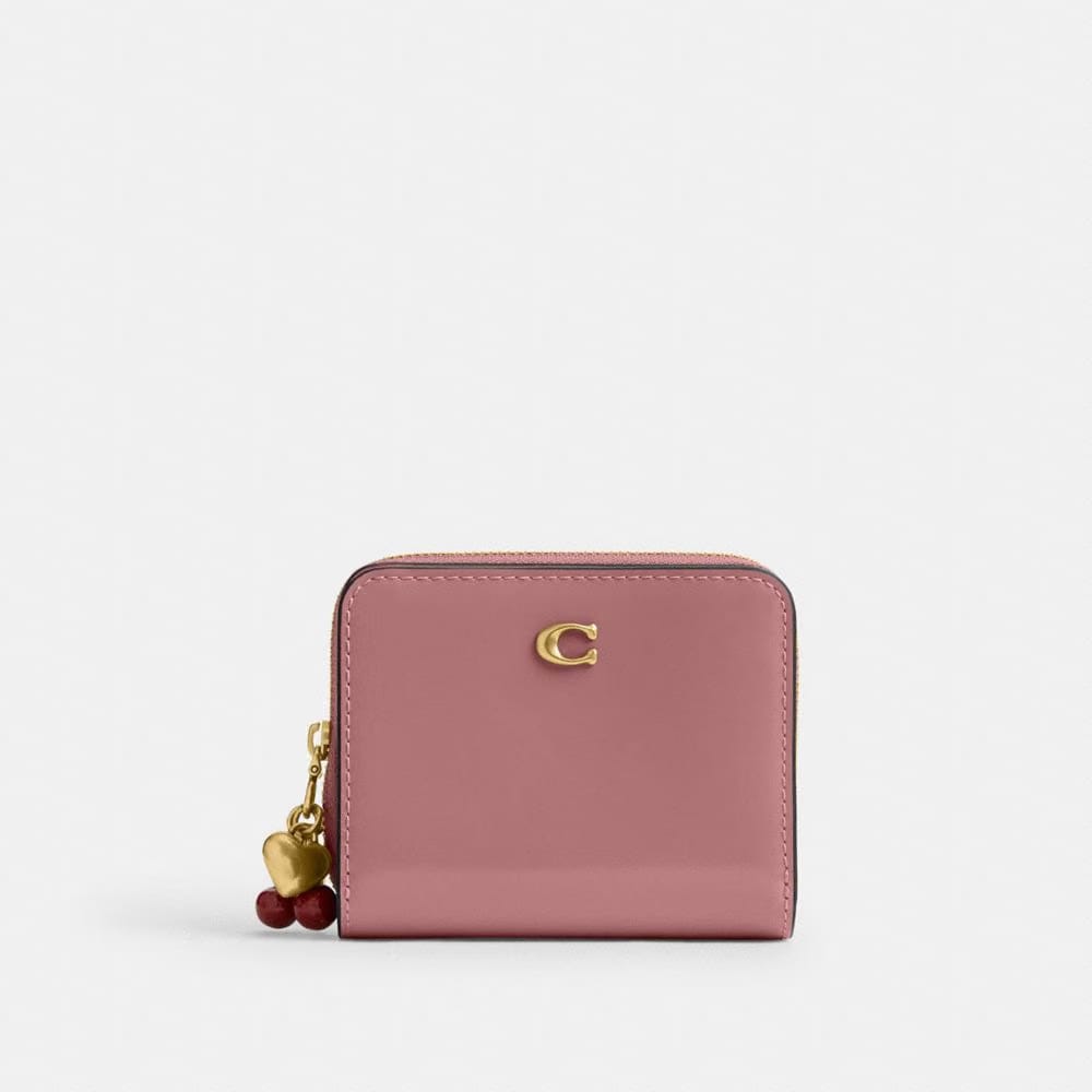 Coach Essential Billfold Wallet With Charms Brass Peony