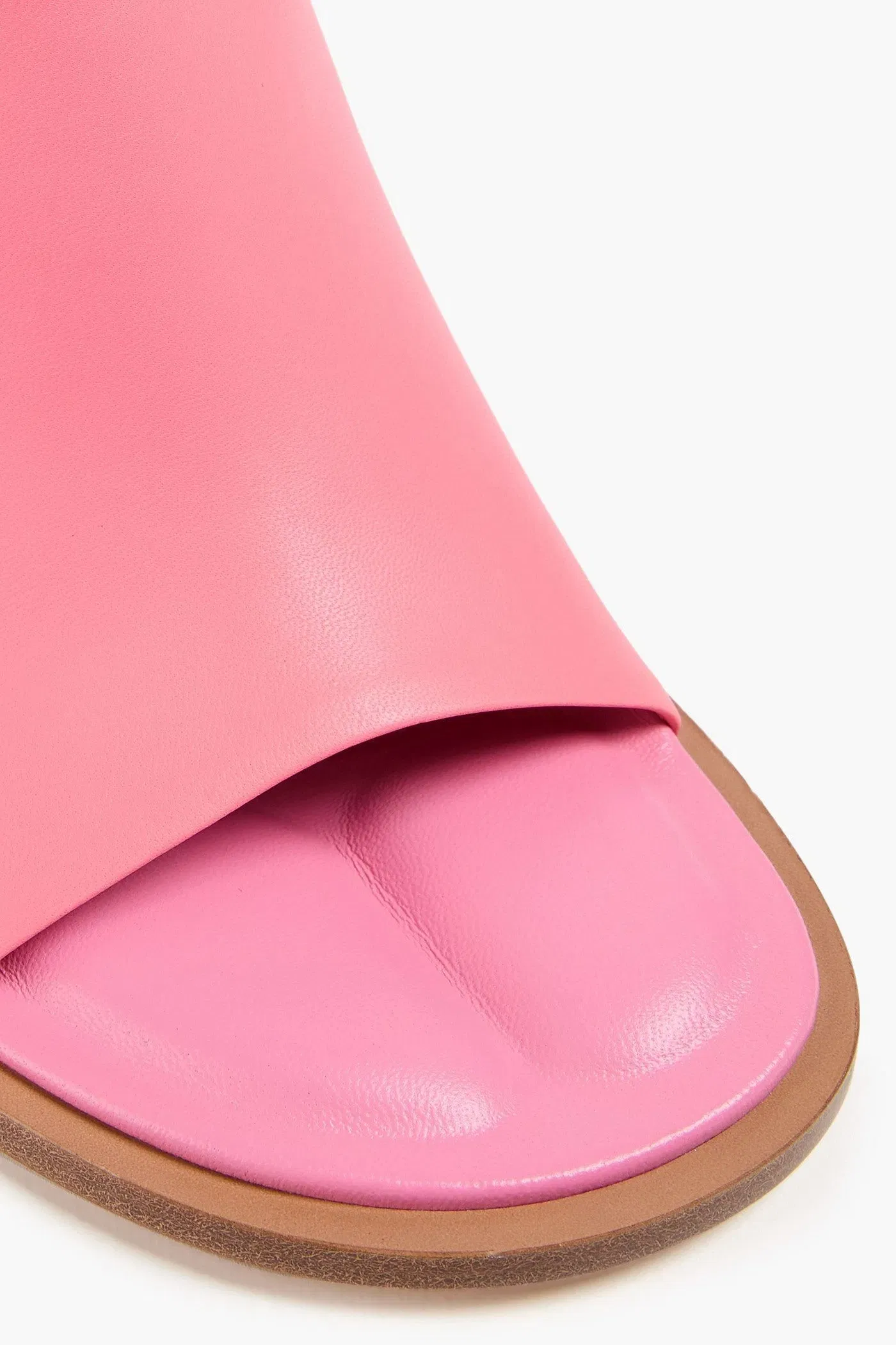 Jacquemus Rond Carr Leather Mules Pink Women's