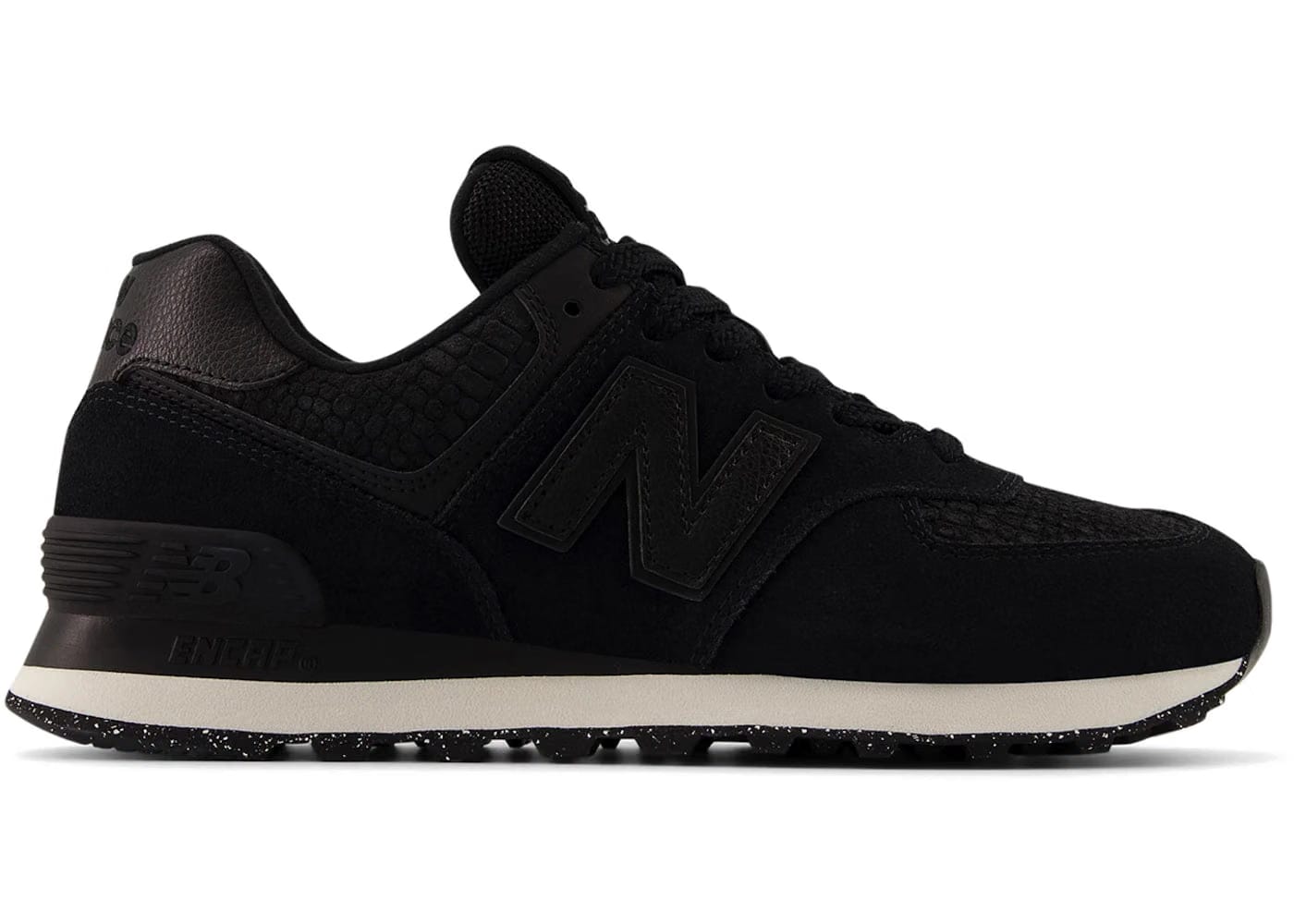 New Balance 574 Black Croc Womens
