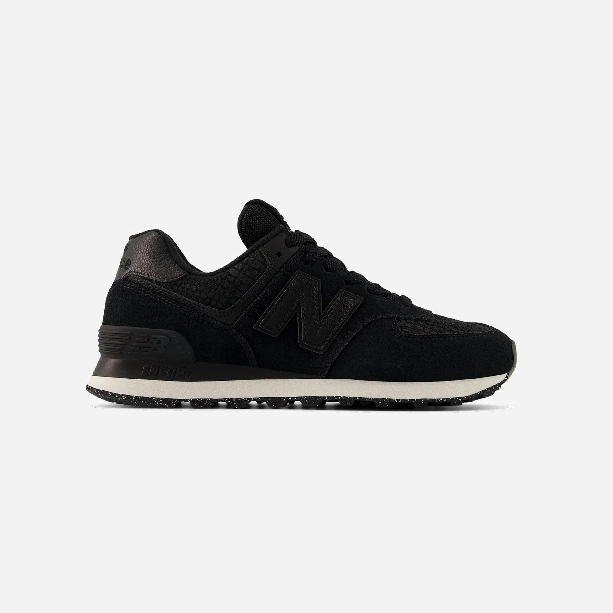 New Balance 574 Black Croc Womens