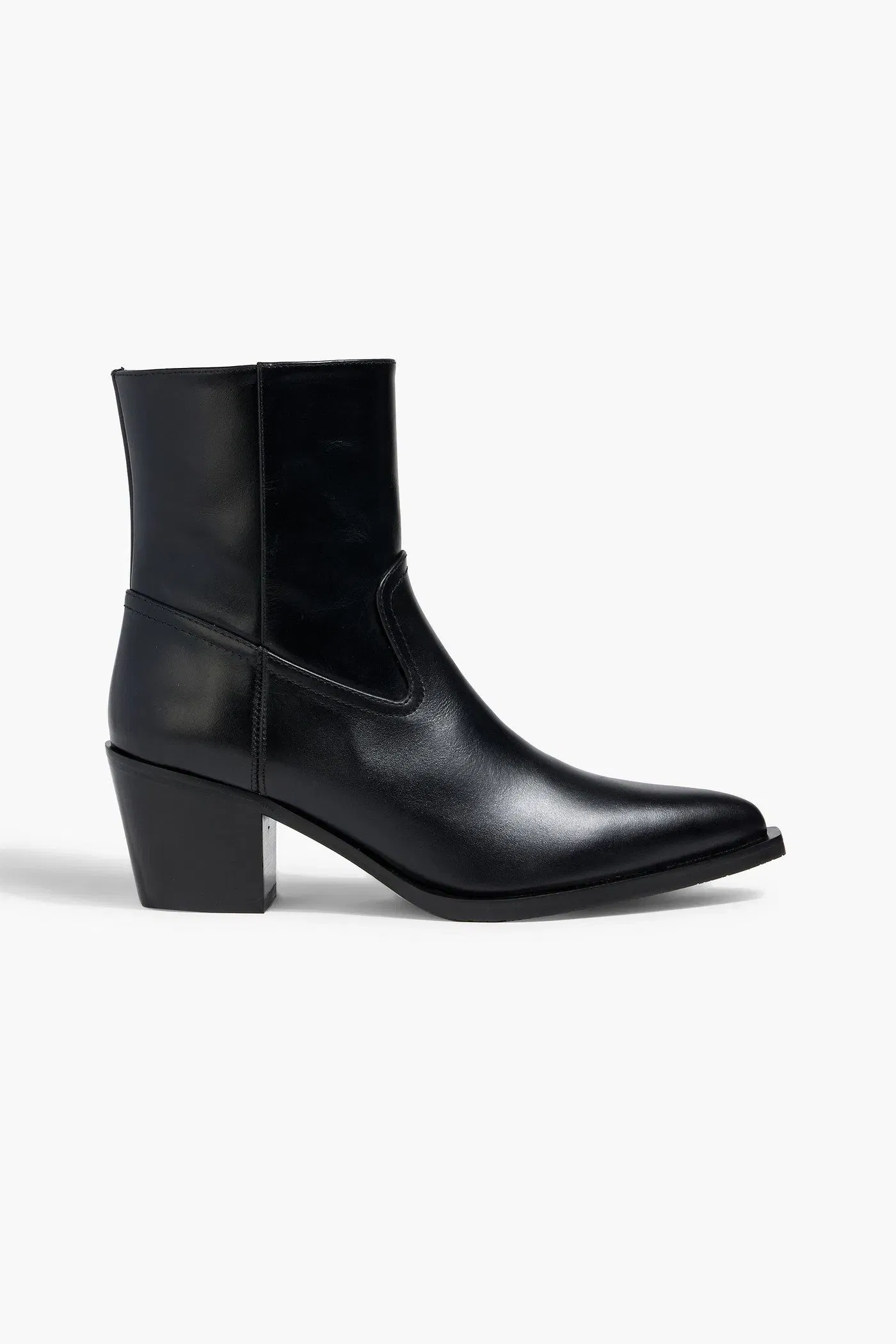 Stuart Weitzman Tate Leather Ankle Boots Black Women's