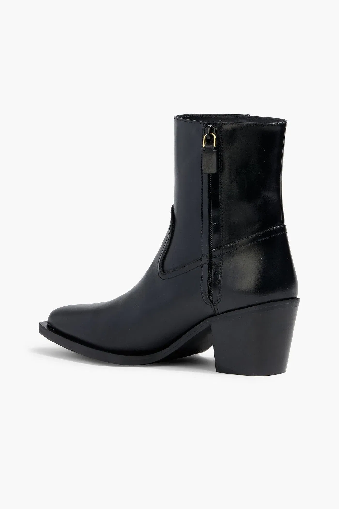 Stuart Weitzman Tate Leather Ankle Boots Black Women's