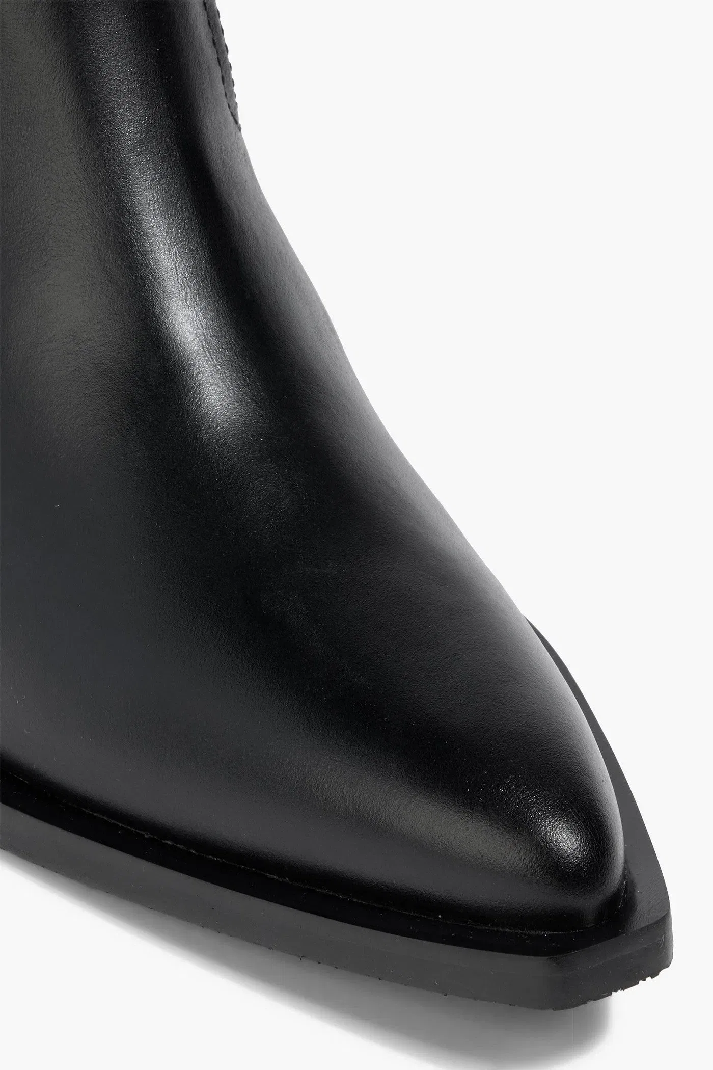 Stuart Weitzman Tate Leather Ankle Boots Black Women's