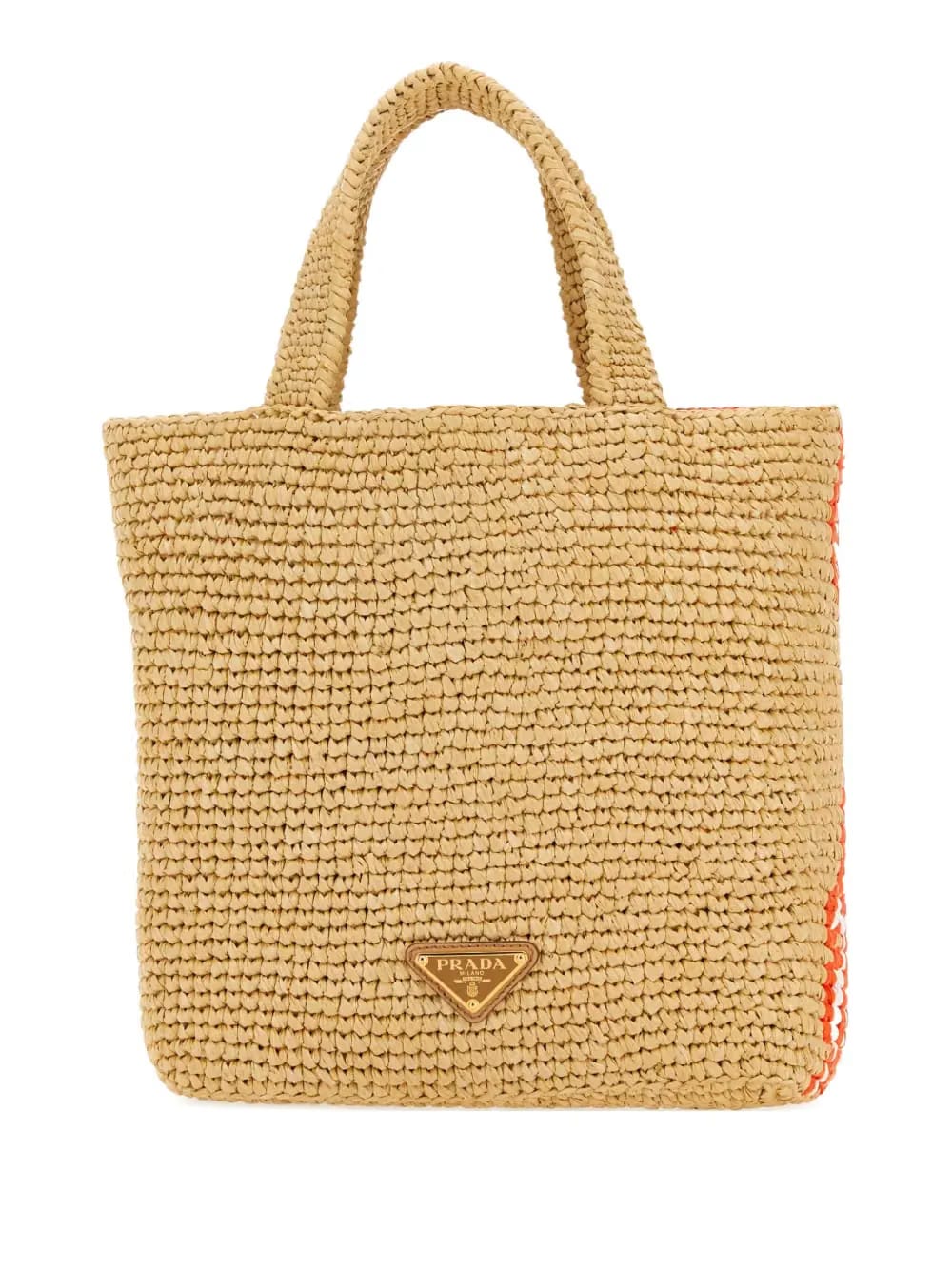 raffia floral tote bag
