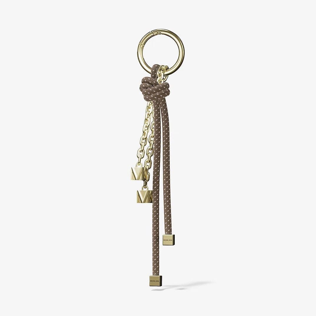 Michael Kors Gold-Tone and Speckled Cord Bag Charm Husk
