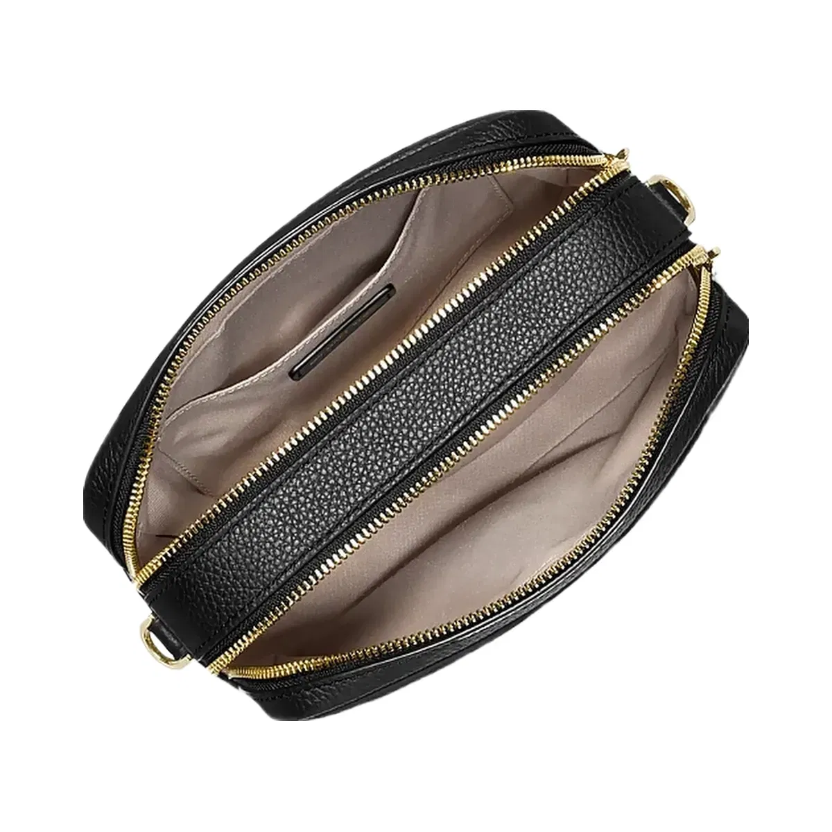 Michael Kors Bryant Medium Pebbled Leather Camera Crossbody Bag Black