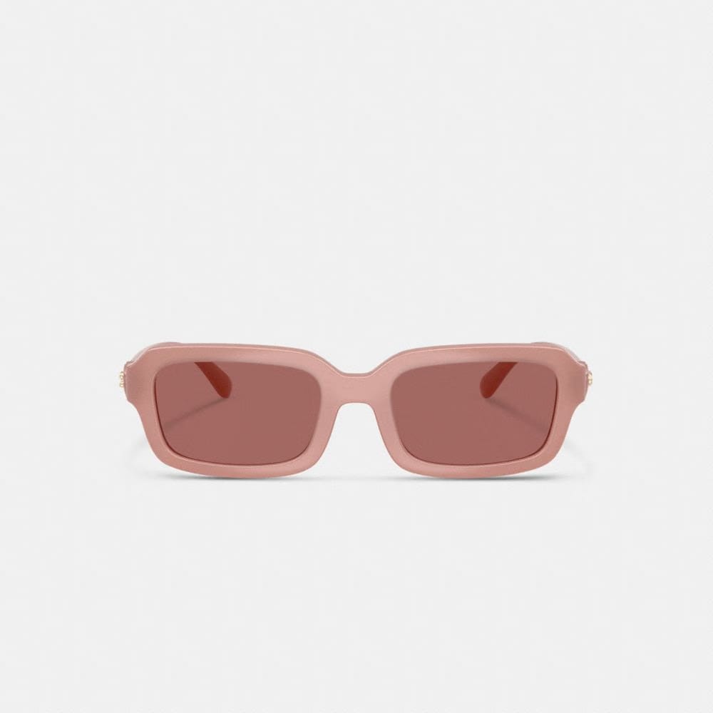 Coach C Heart Narrow Square Sunglassses Pink