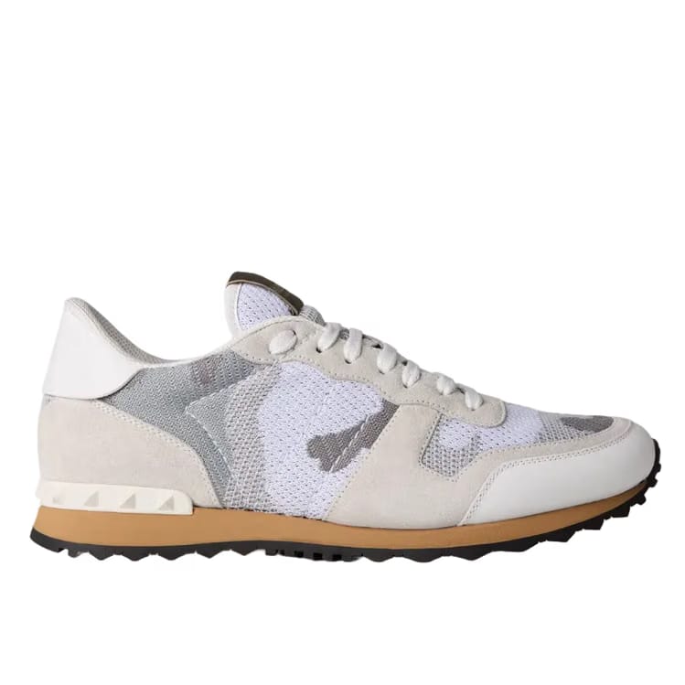 VALENTINO GARAVANI Mesh Camouflage Rockrunner Sneakers 'White'