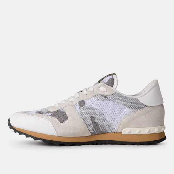 VALENTINO GARAVANI Mesh Camouflage Rockrunner Sneakers 'White'