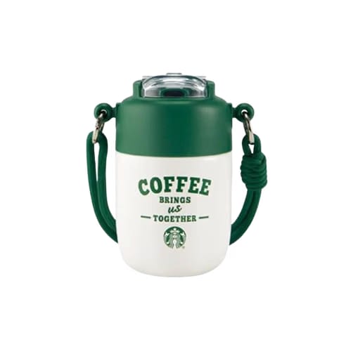 Starbucks Retro White & Green Series — Stylish & Eye-Catching — Simple, Chic, and Portable — 353ml Stainless Steel Tumbler
