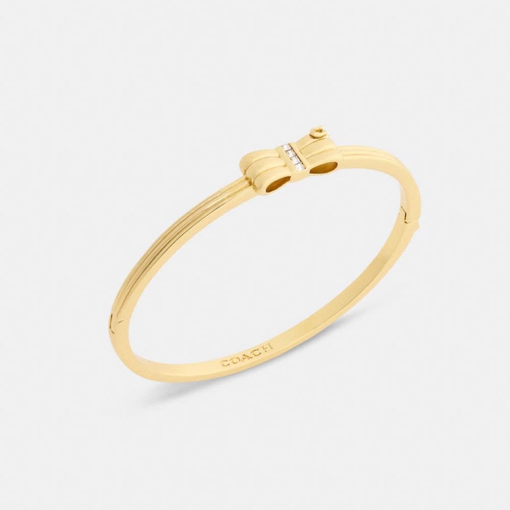 Coach Bow Hinged Bangle Gold