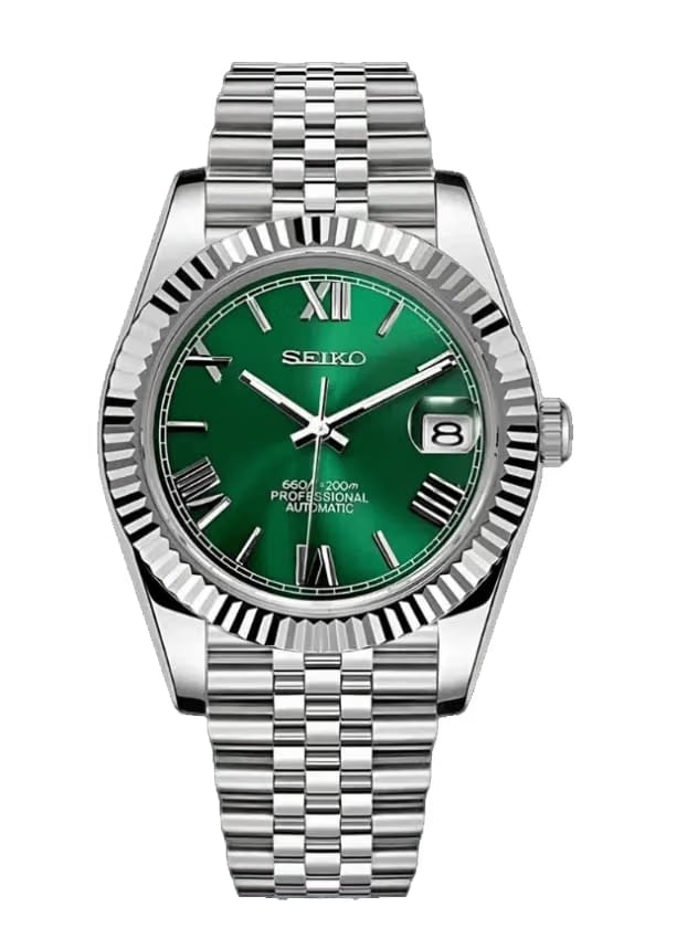 Seiko Mod Datejust Green Roman