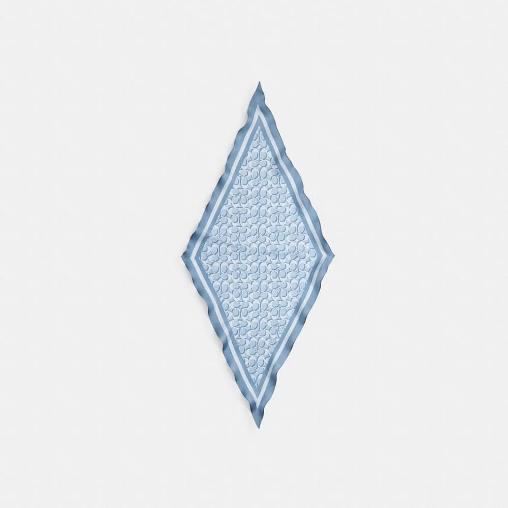 Coach Signature Silk Diamond Scarf Niagara Mist