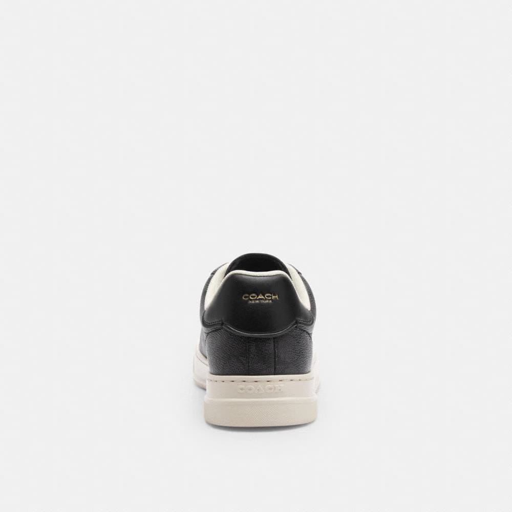 Women's Coach High Line Sneaker In Signature Canvas Charcoal Black