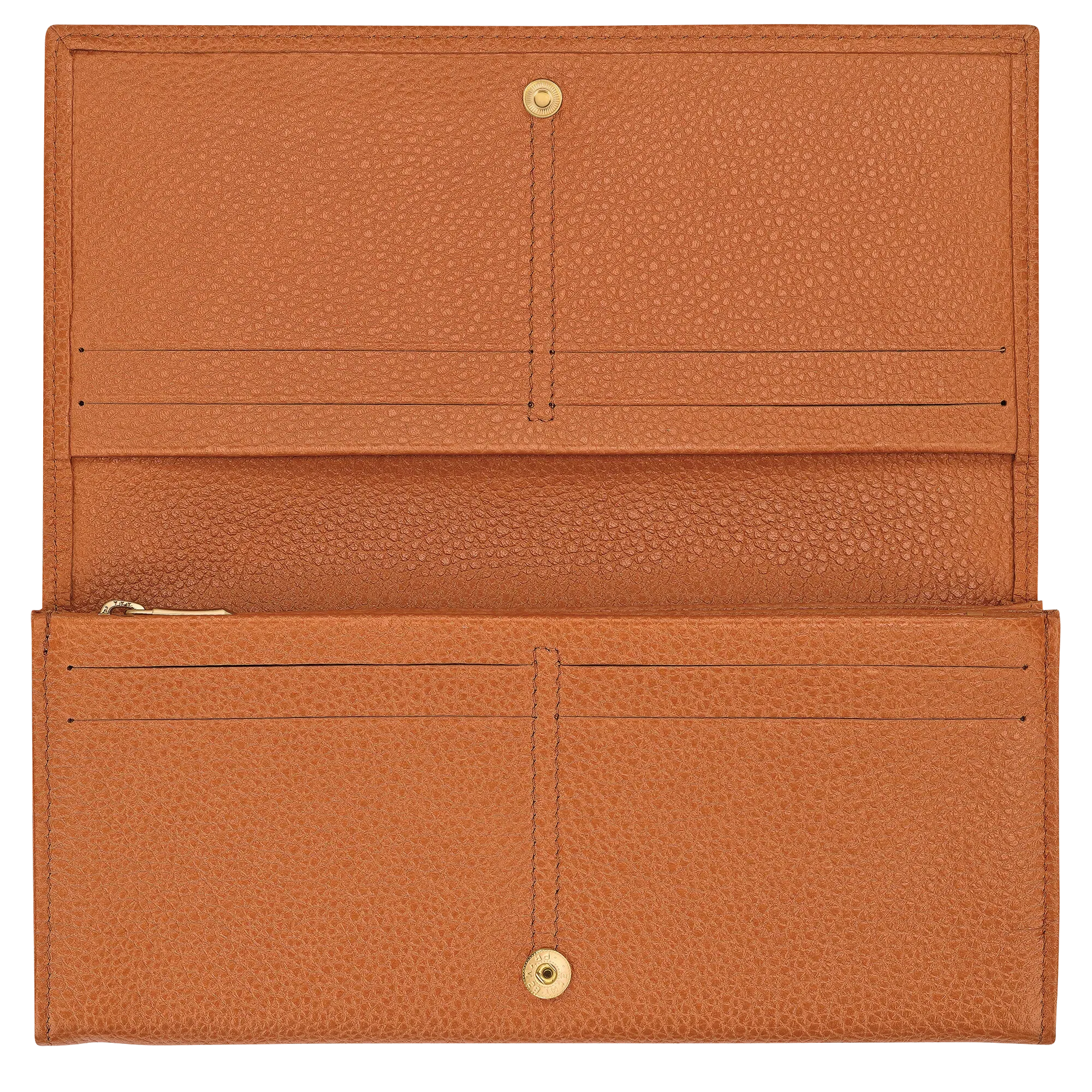 Longchamp Le Foulonné Long continental wallet Amber