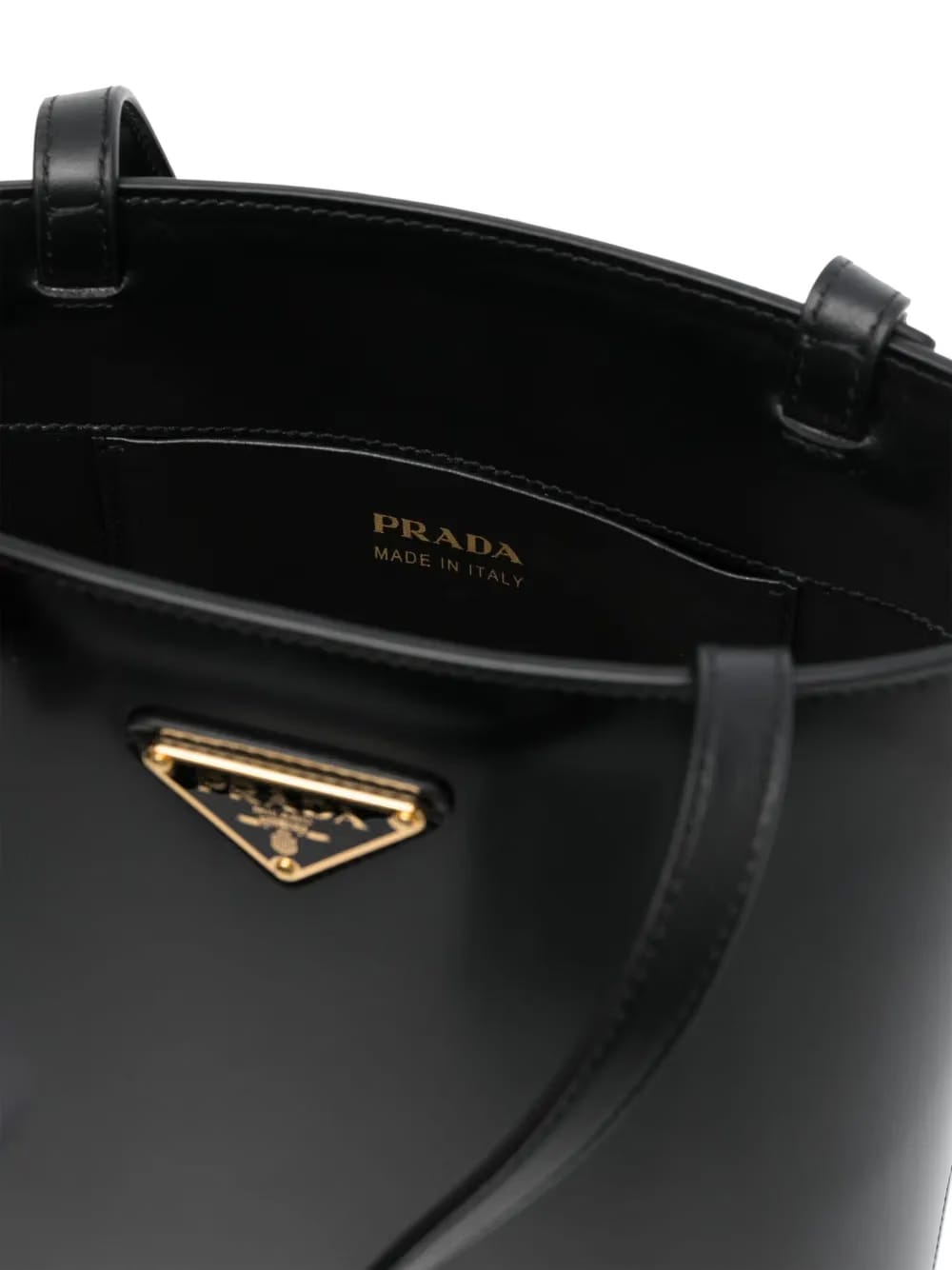 triangle logo-plaque bucket bag