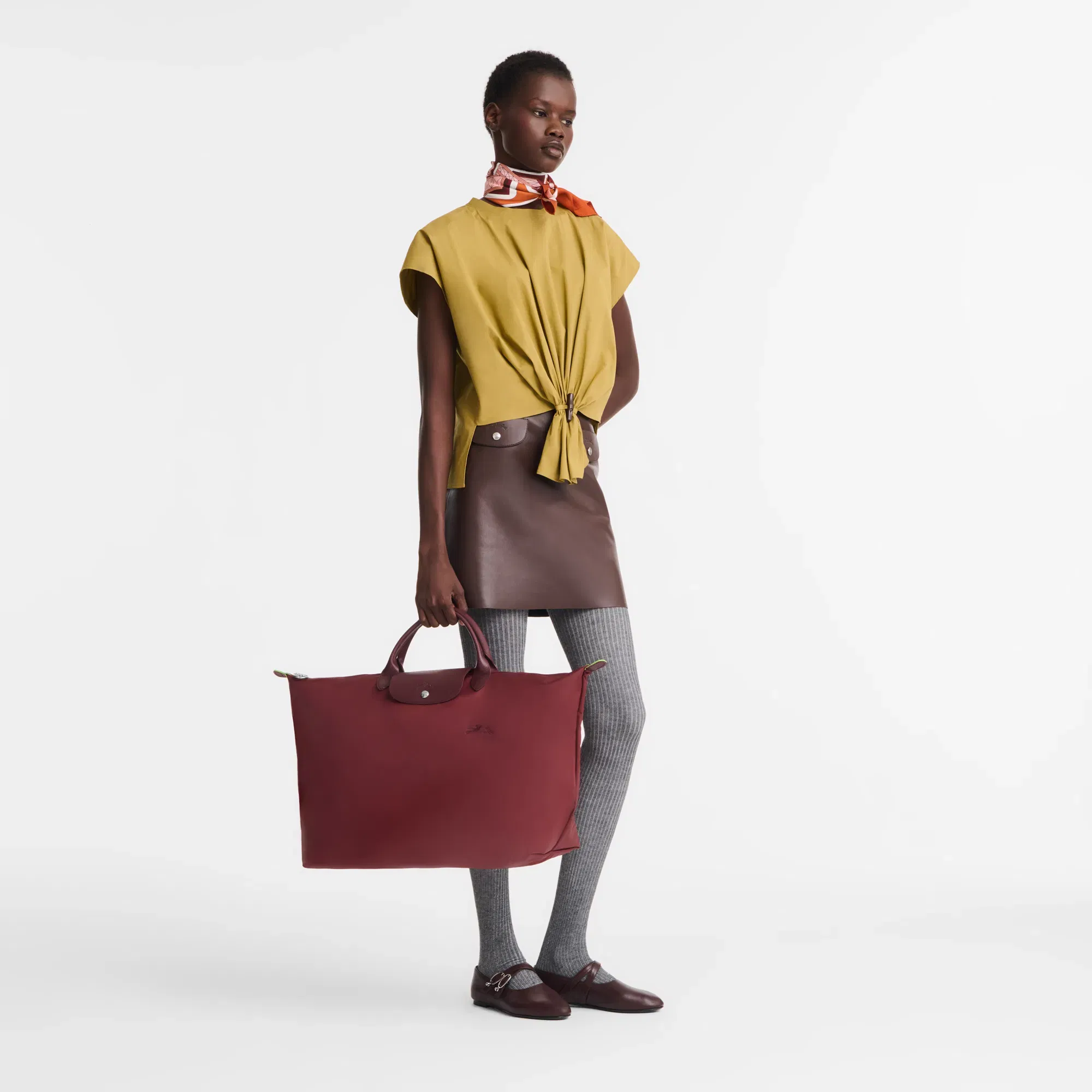 Longchamp Le Pliage Green L Travel bag Pomegranate