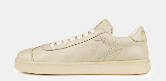 PRADA Leather Trainers Cream
