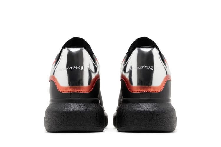 Alexander McQueen Oversized Sneaker Black Silver Welsh Red