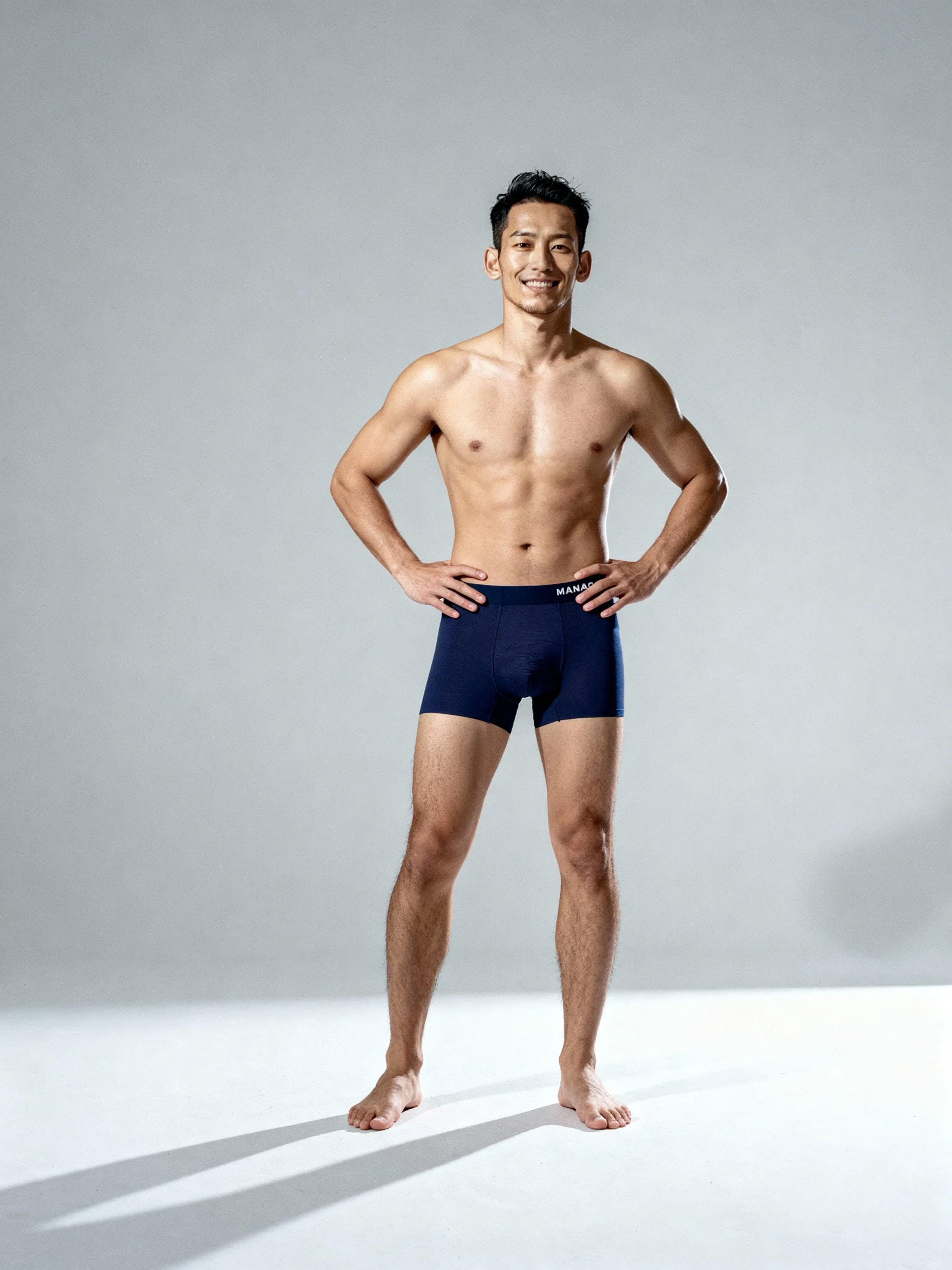 Men V Walks Naval Solid Luxury Elastic Trunk by Manaca