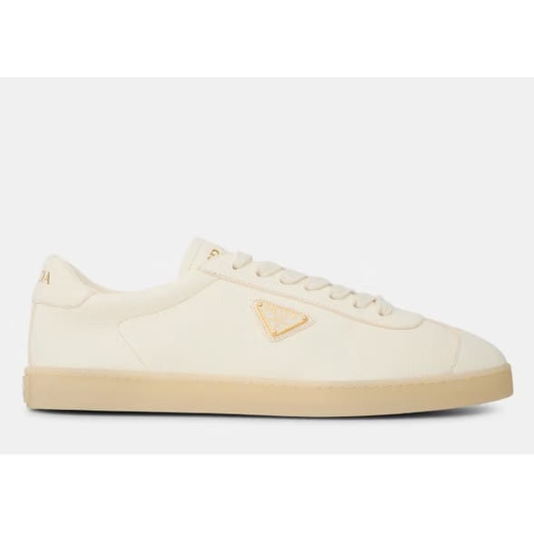 PRADA Leather Trainers 'Avorio'