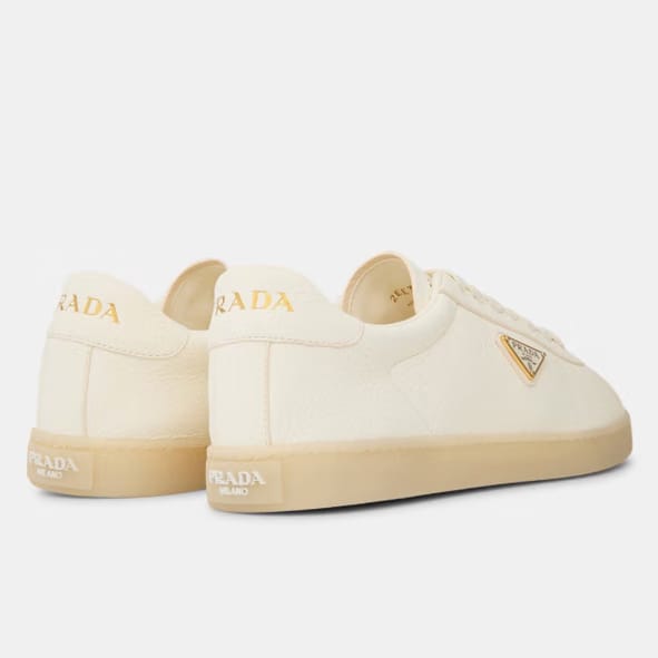PRADA Leather Trainers 'Avorio'