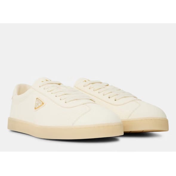 PRADA Leather Trainers 'Avorio'