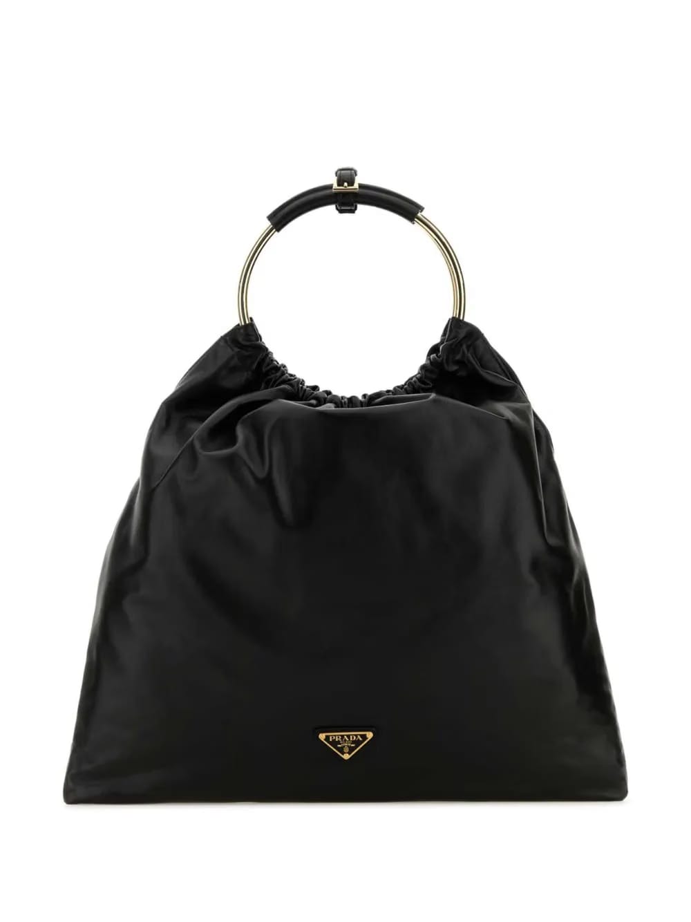 triangle-logo bucket bag