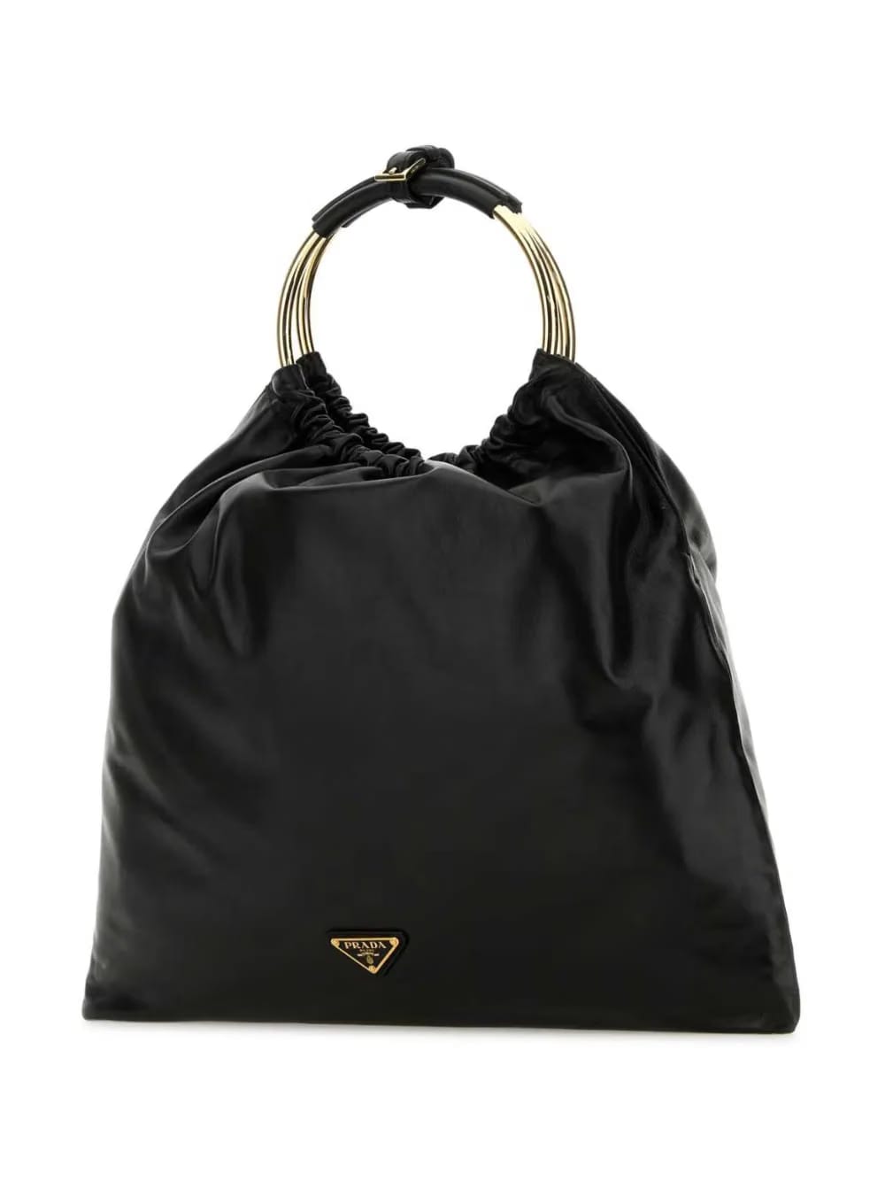 triangle-logo bucket bag
