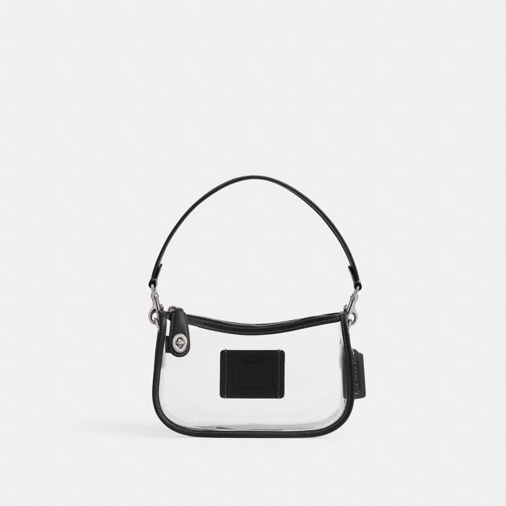 Coach Stadium Swinger Bag Silver Black