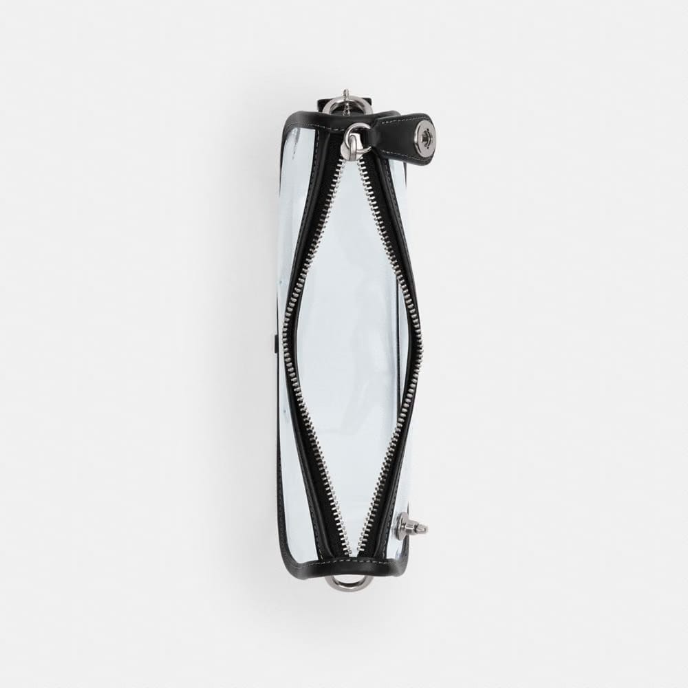 Coach Stadium Swinger Bag Silver Black