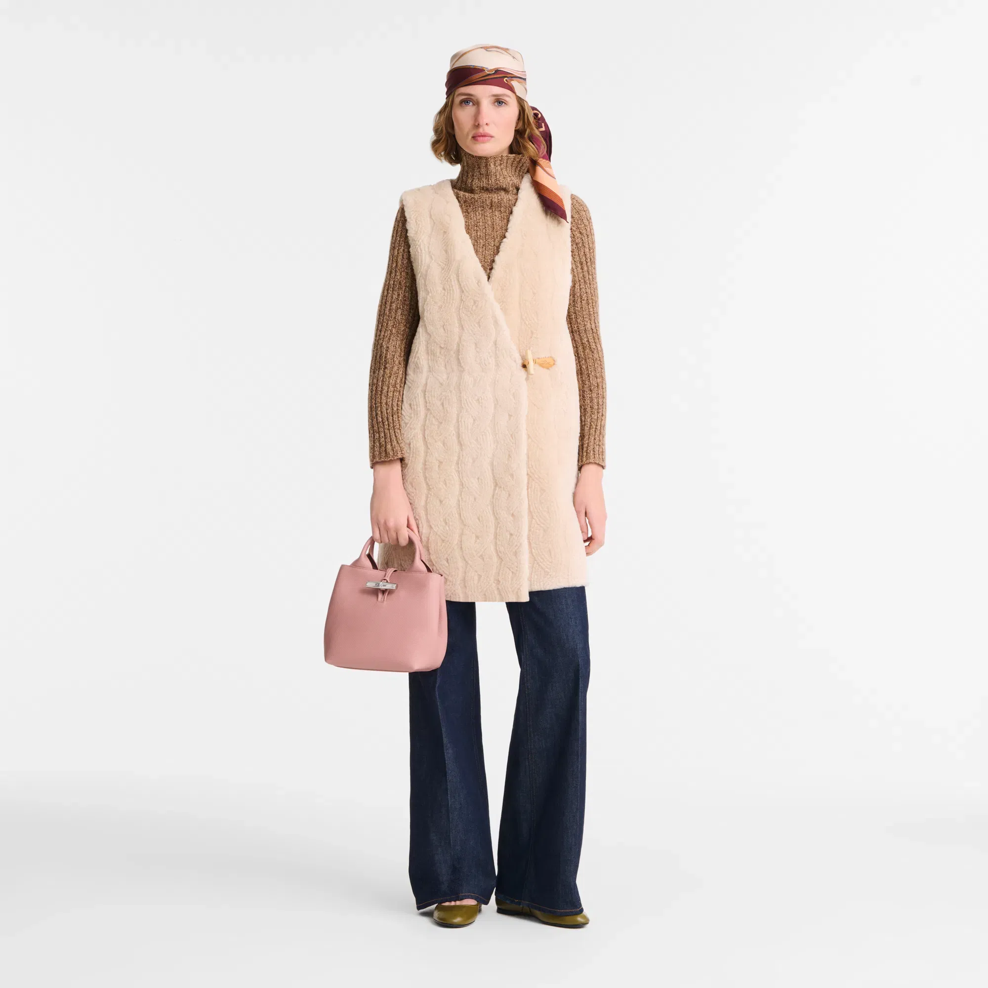 Longchamp Le Roseau S Handbag Pink Tea