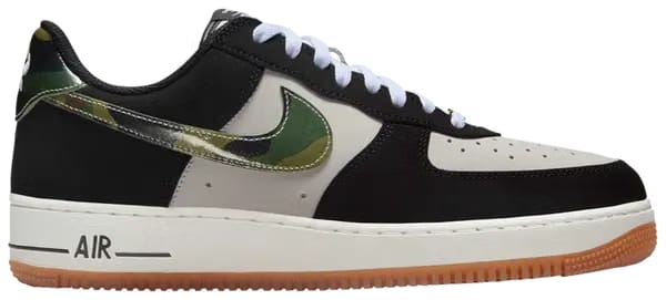 Nike Air Force 1 Low 'Black Patent Camo Swoosh'