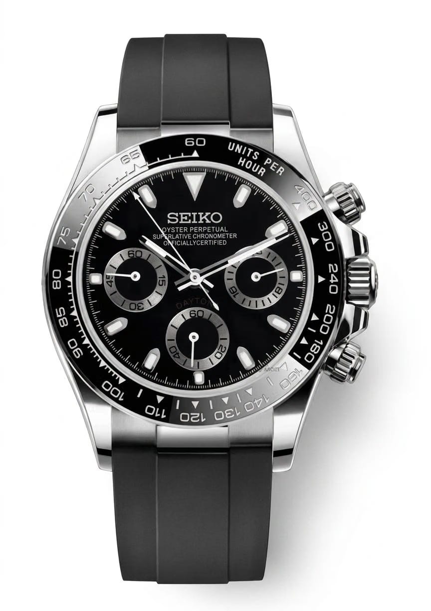 Seiko Mod Daytona Black