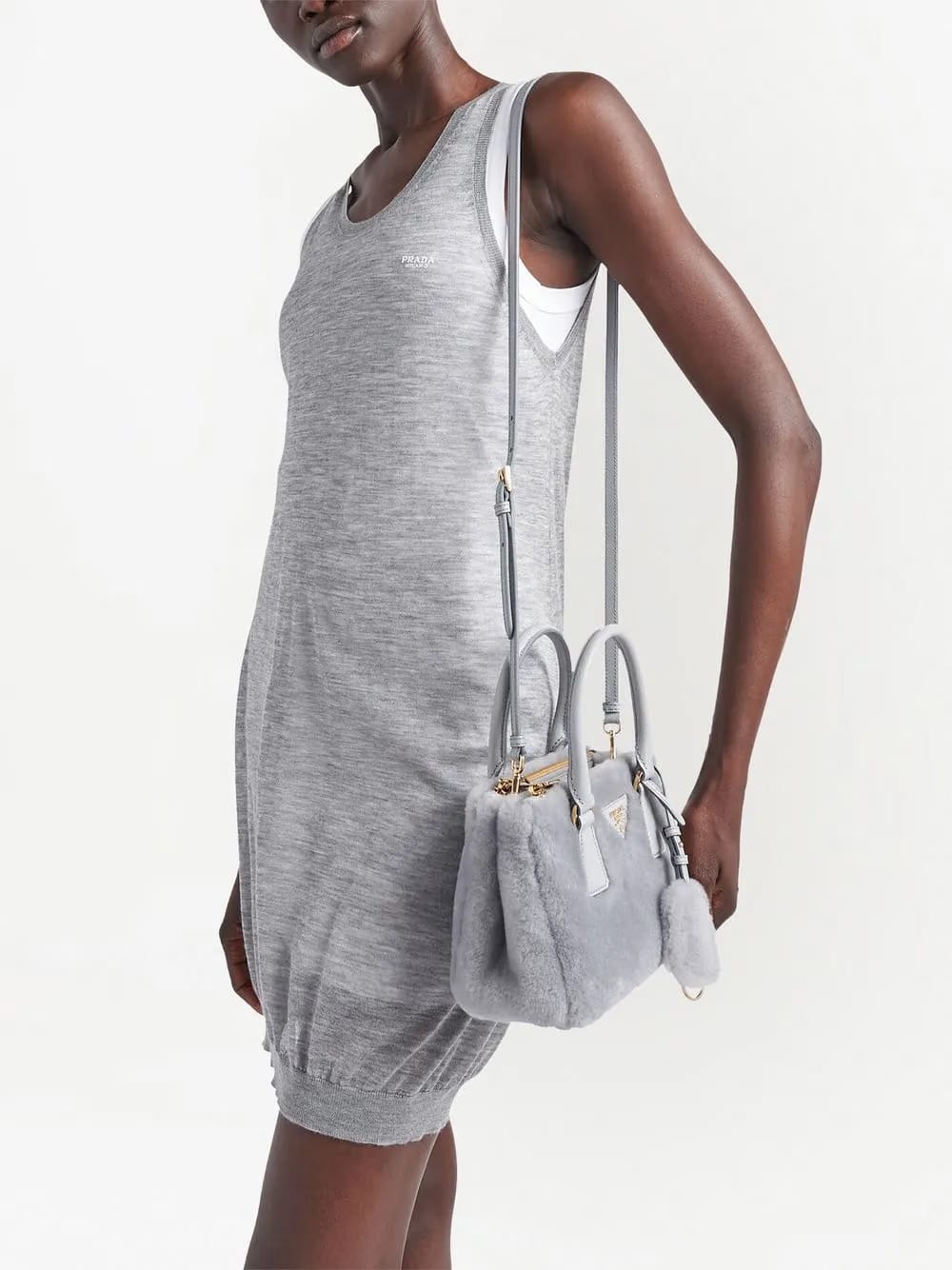Galleria shearling mini bag