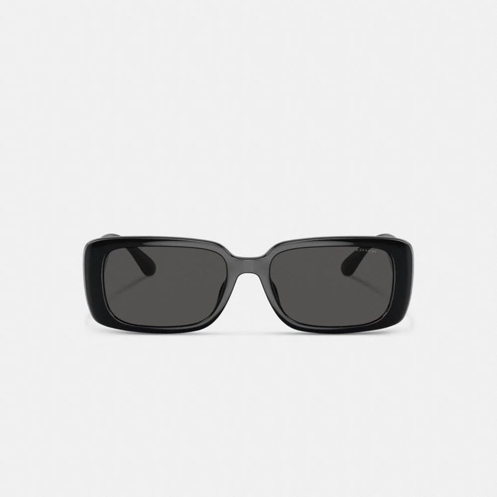 Coach Narrow Rectangle Sunglasses Black