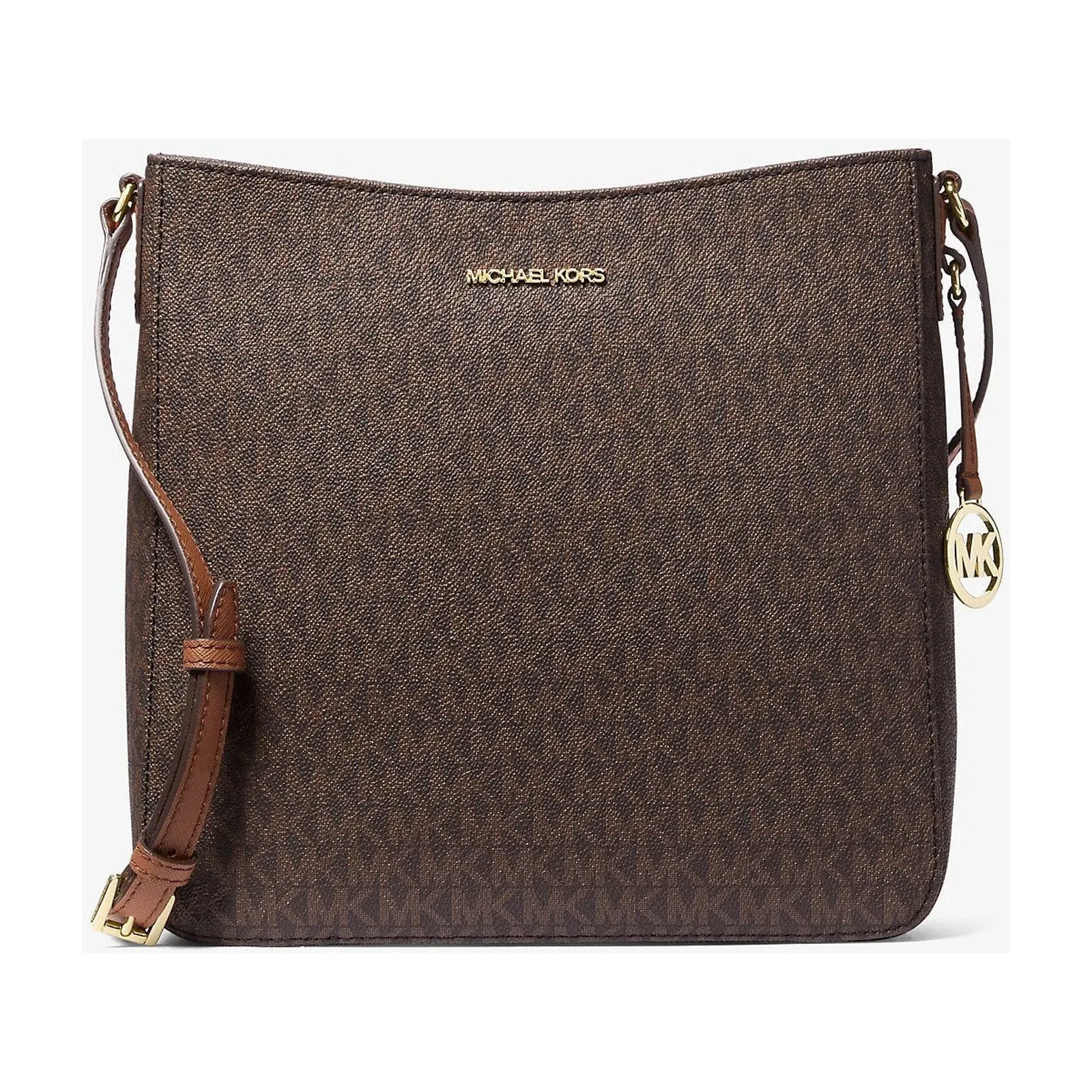 Michael Kors Jet Set Travel Large Logo Messenger Bag Brown