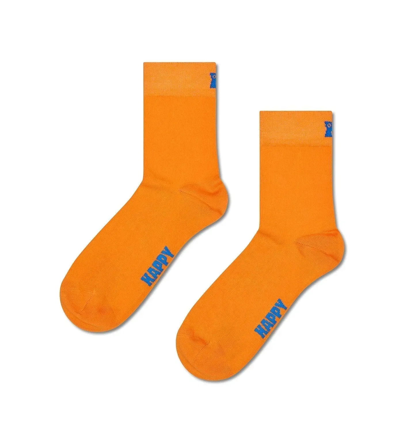 Happy Socks Unisex Orange Solid Color Crew Length Socks for Women and Men