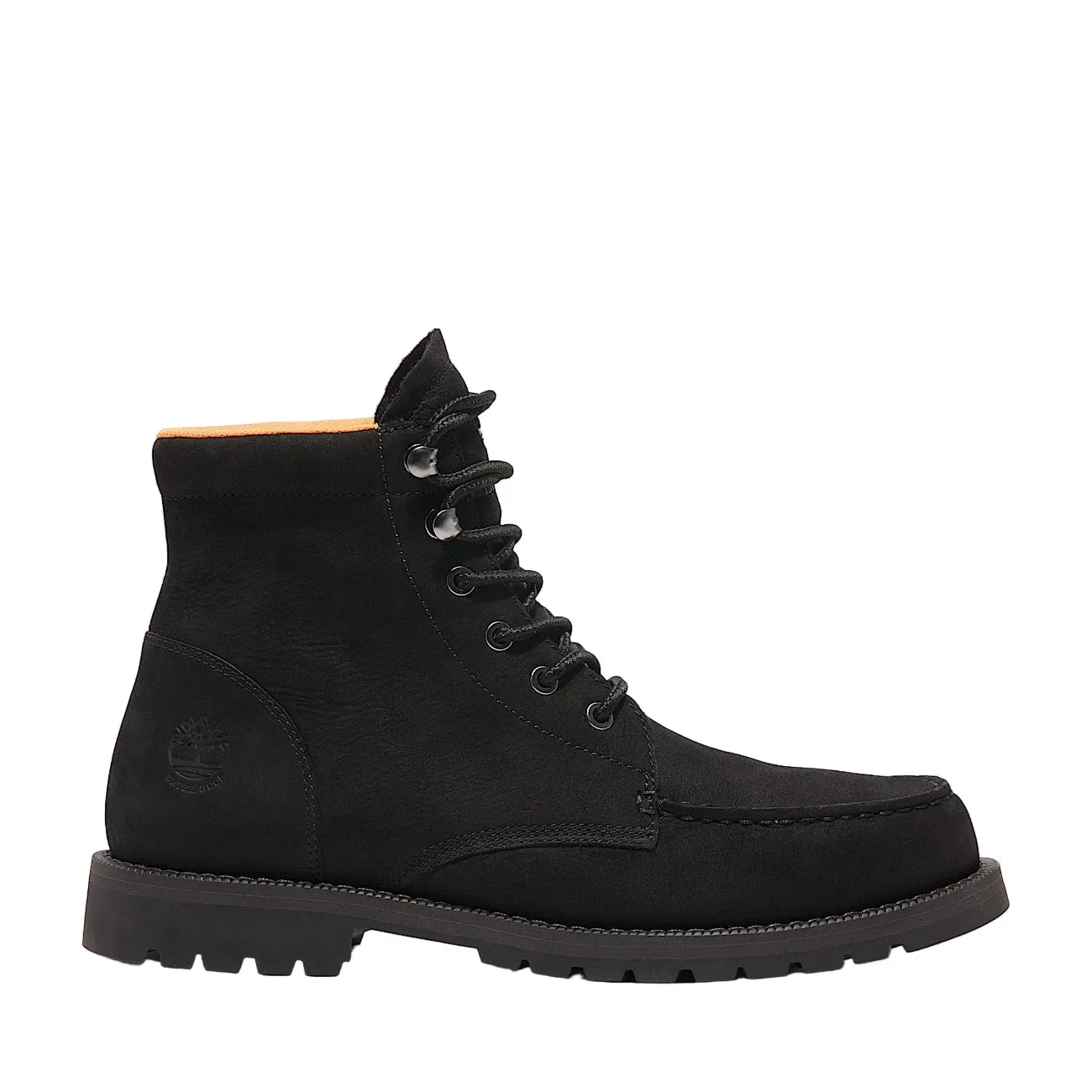 Men's Redwood Falls Waterproof Moc-Toe Black Nubuck Boot
