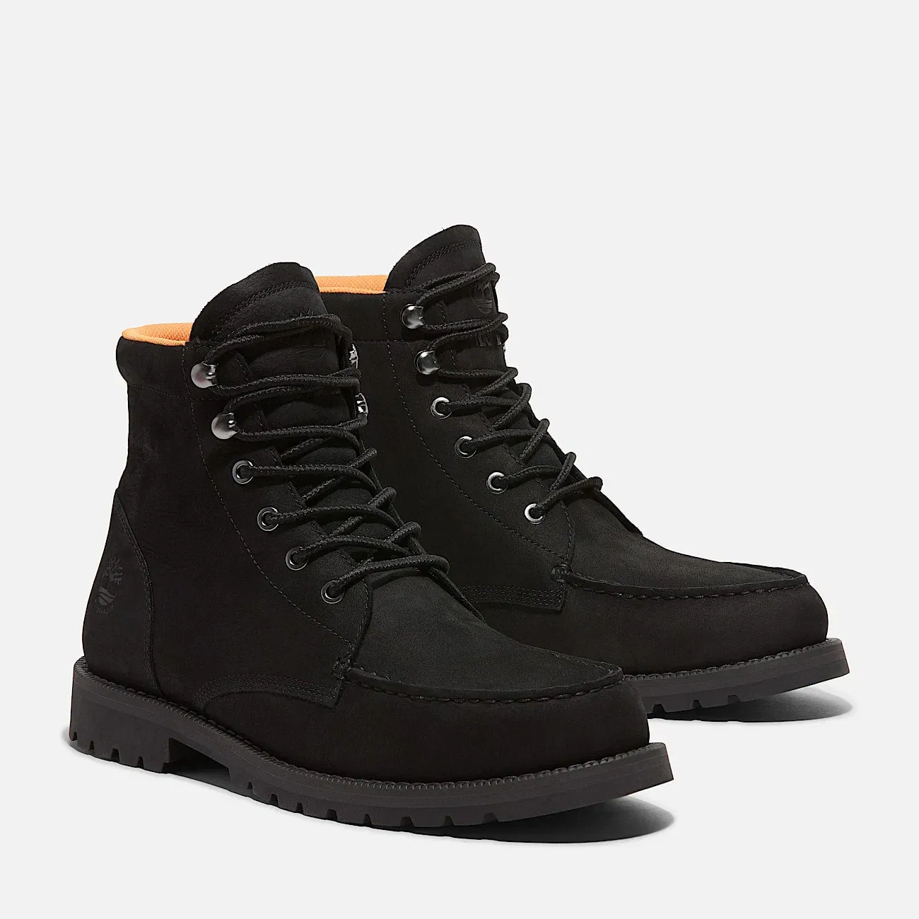 Men's Redwood Falls Waterproof Moc-Toe Black Nubuck Boot