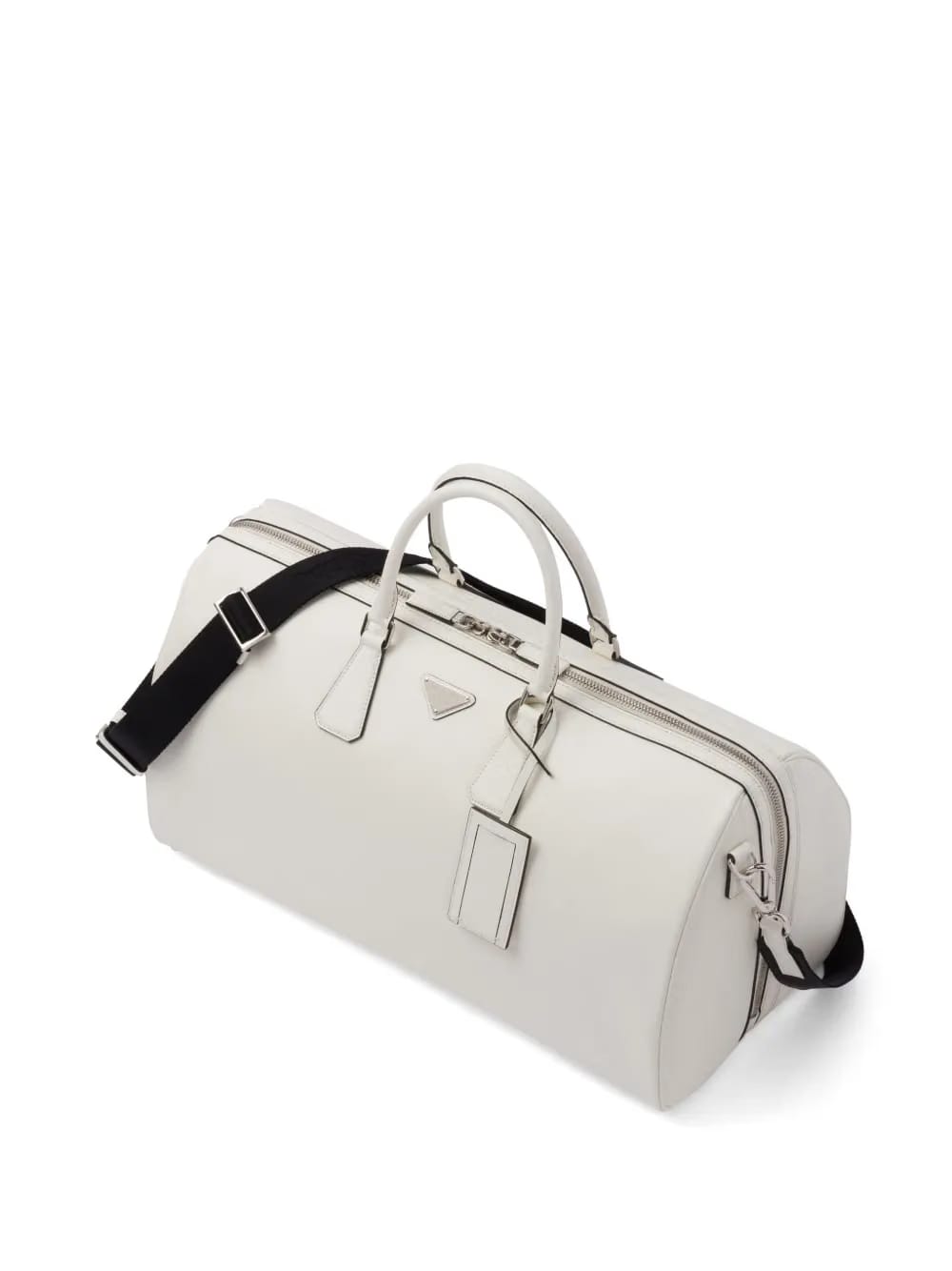 triangle-logo leather bag