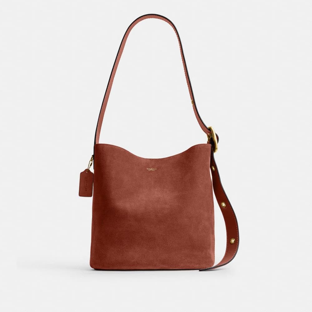 Coach Bleecker Bucket Bag Brass Clay