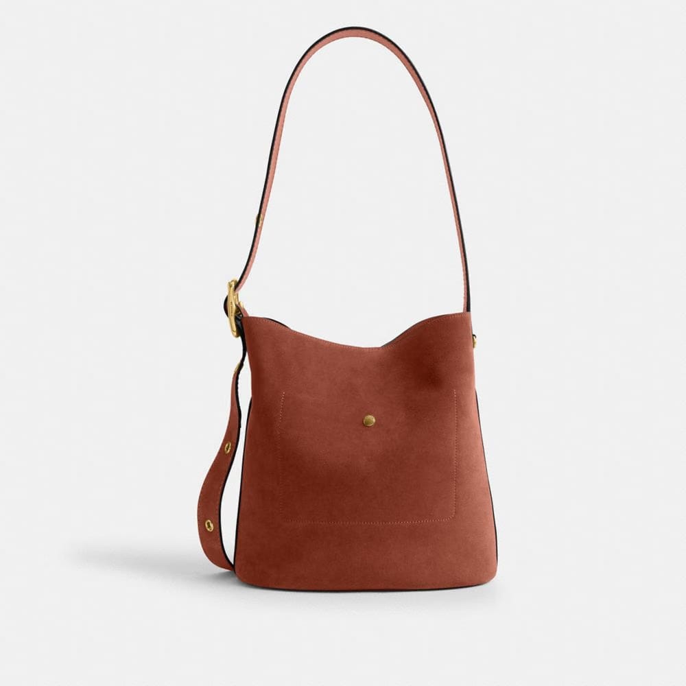 Coach Bleecker Bucket Bag Brass Clay