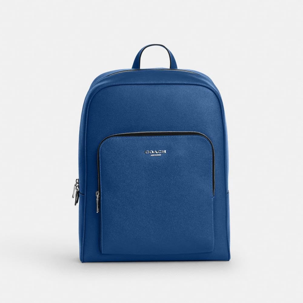 Coach Aiden Backpack Silver True Blue