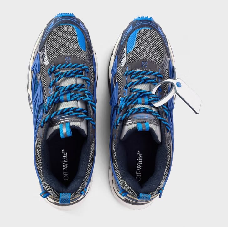 OFF WHITE Men's Be Right Back Retro-Inspired Comfort Sneakers 'Gunmetal/Blue'