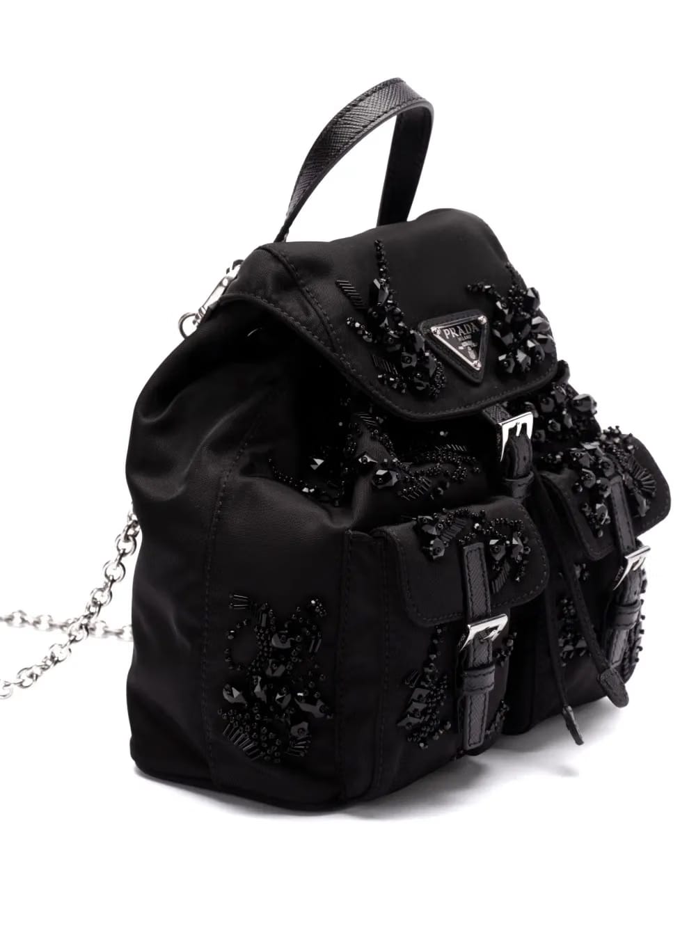enamel triangle-logo backpack