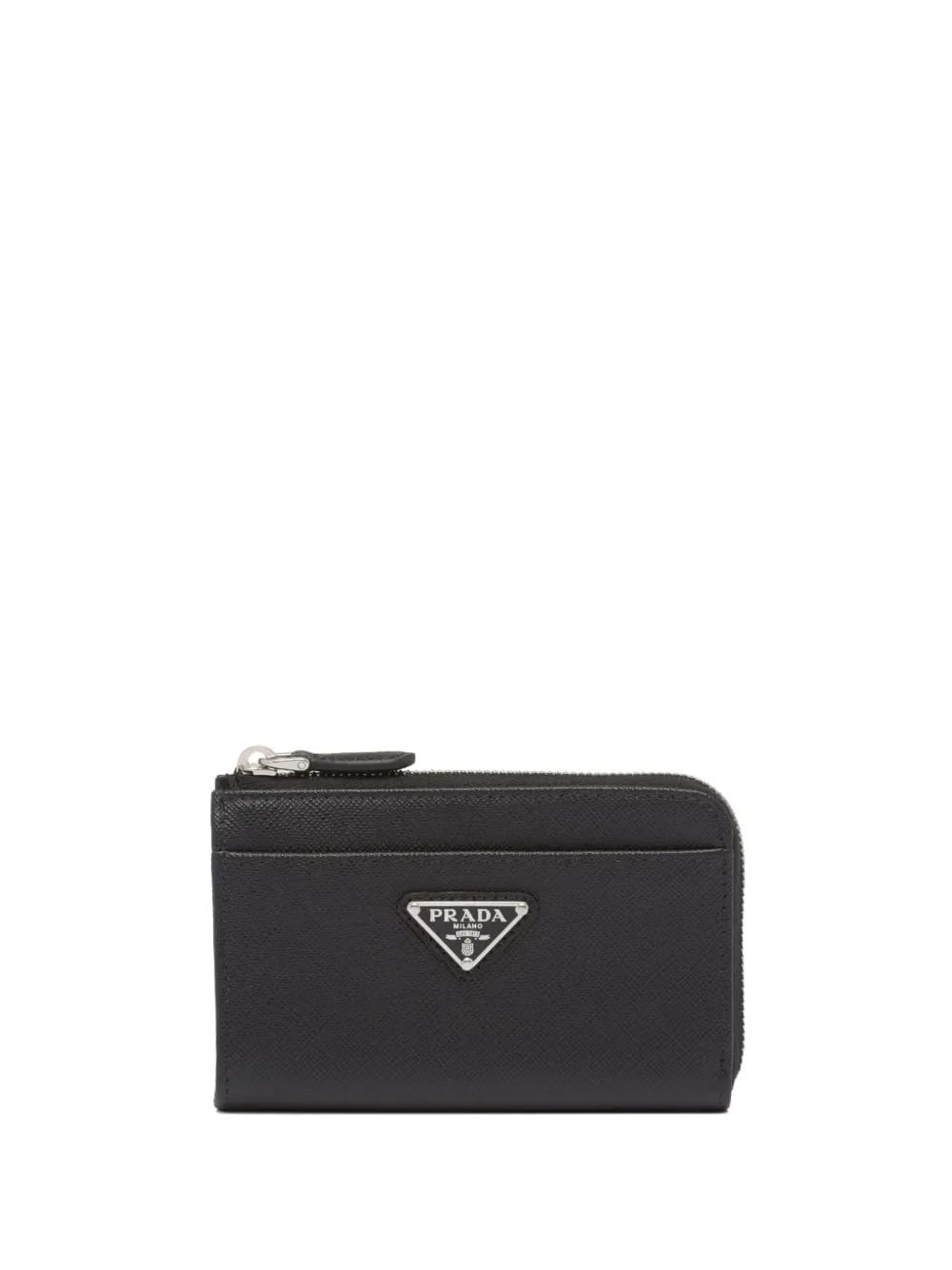 triangle-logo leather keychain