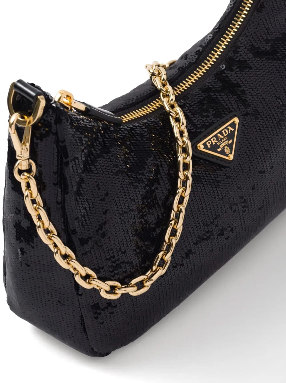 Re-Nylon sequinned mini bag