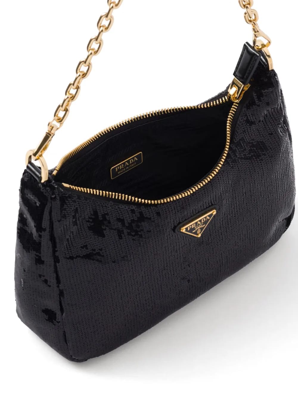 Re-Nylon sequinned mini bag
