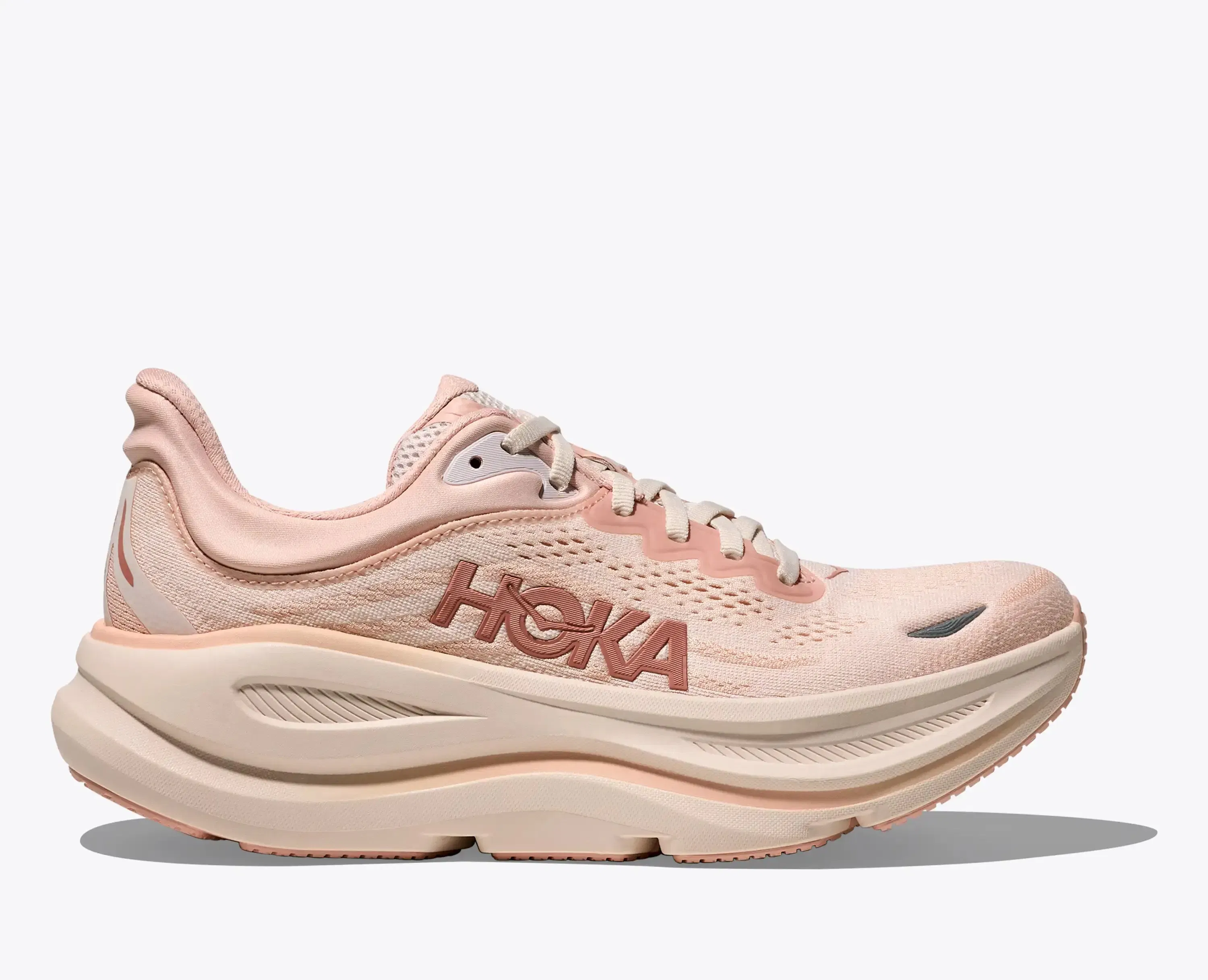 Hoka Women'S Bondi 9 Rose Latte Rose Cream